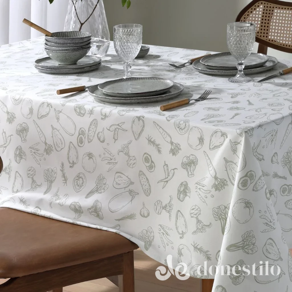 Toalha de Mesa Retangular Athenas Legumes 1,60x2,50 m Döhler galeria