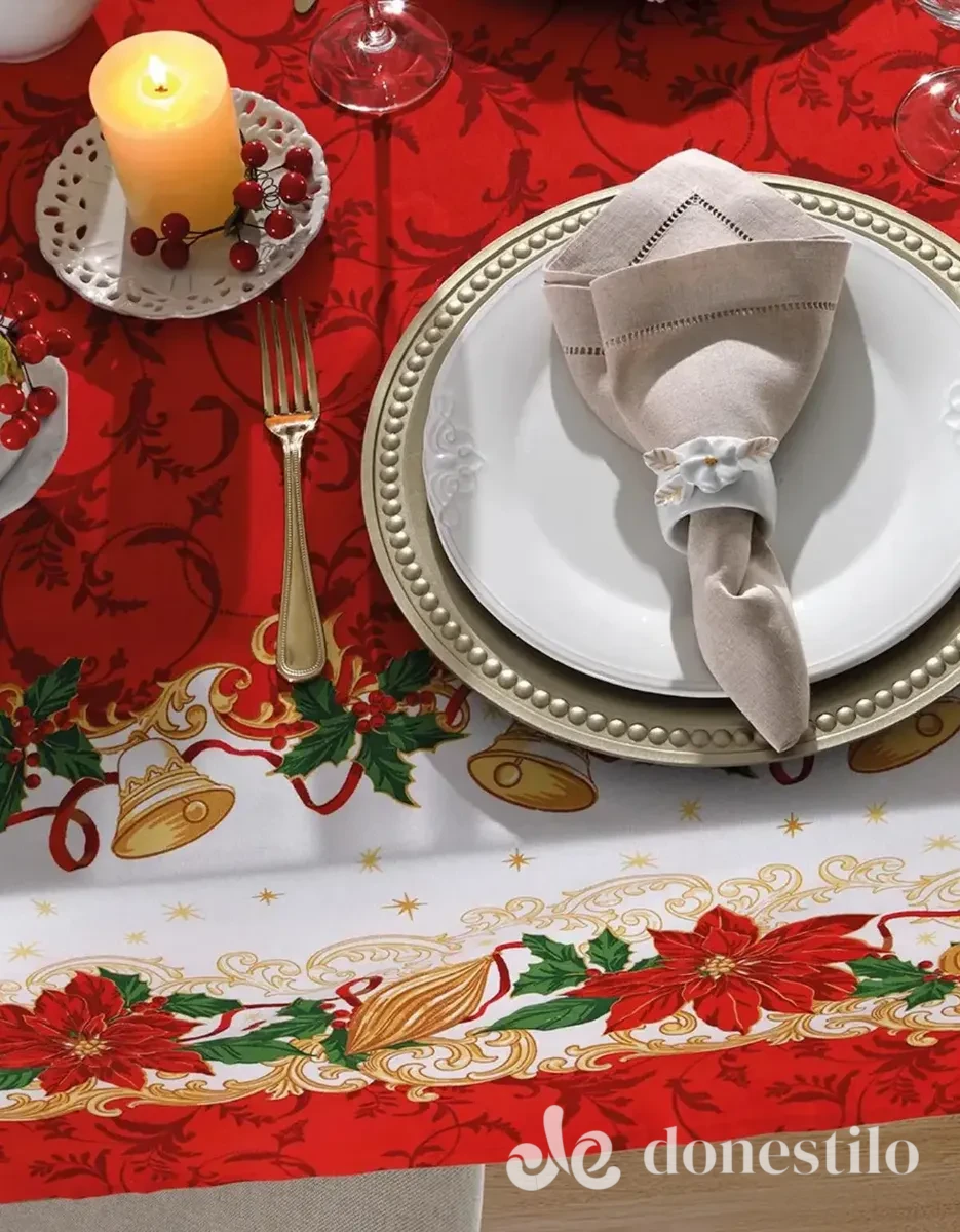 Toalha de Mesa Athenas Estampado 1,60m x 2,50m Natal 120 - Imagem 2