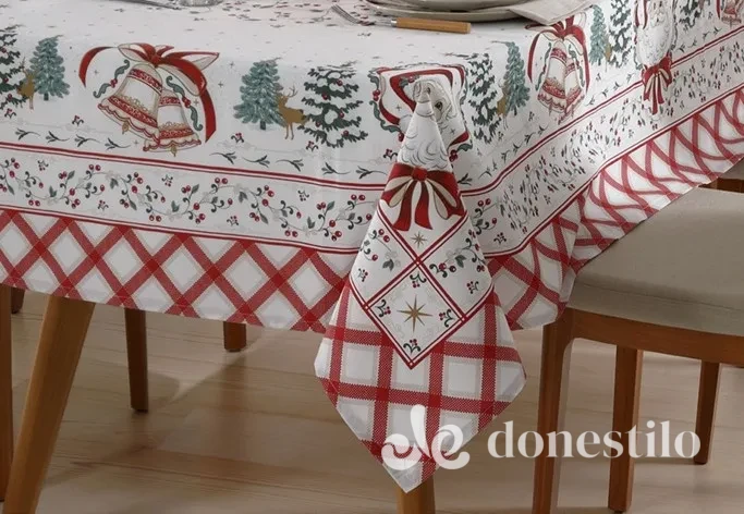 Toalha de Centro de Mesa Athenas Estampado 78x78cm Natal 125 - Imagem 3