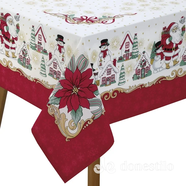 Toalha de Mesa Athenas Estampado 1,40m x 1,40m Natal 119 - Imagem 3