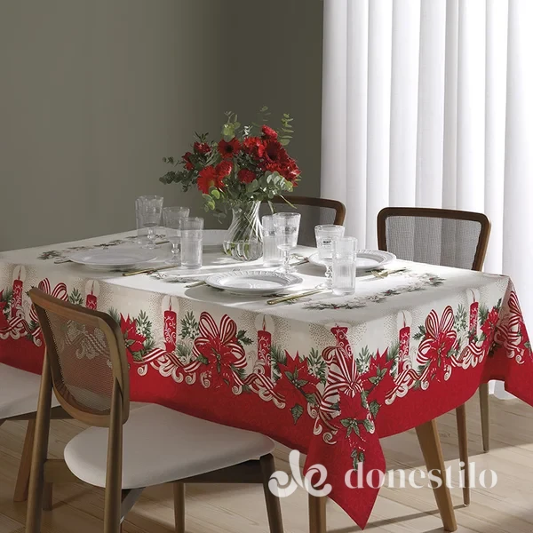 Toalha de Mesa Athenas Estampado 78x78cm Natal 120