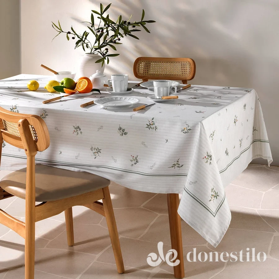 Toalha de Mesa Döhler Clean Amélia D - Retangular 8 Lugares com 1,60m x 2,70m