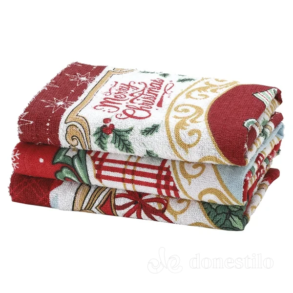 Pano de Copa Prata Estampado Döhler 45X65cm Natal 117 - Imagem 3