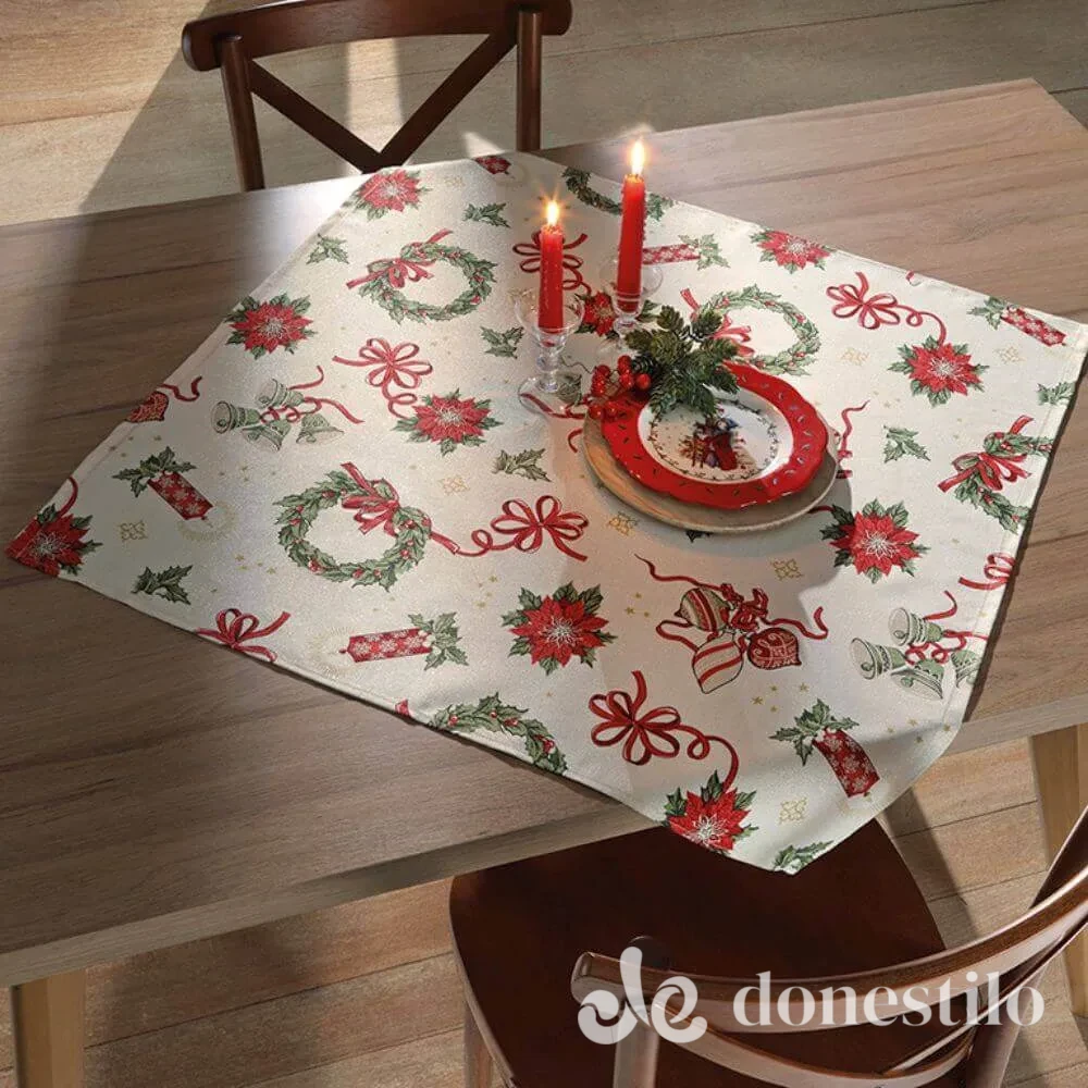 Toalha de Mesa Celebra Estampado Döhler 160x240m Natal 121 - Imagem 3