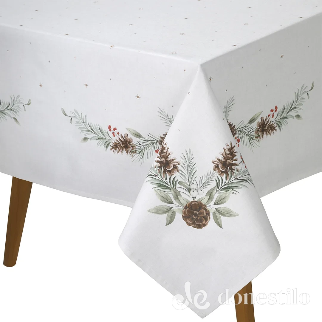 Toalha de Mesa Döhler Clean Matisse Estampado Digital 160mx160m Natal 131 - Imagem 2